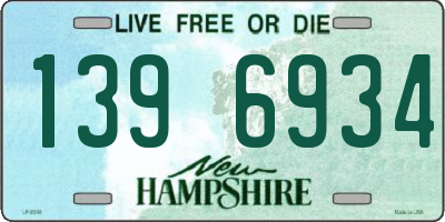 NH license plate 1396934
