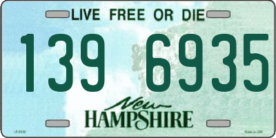 NH license plate 1396935