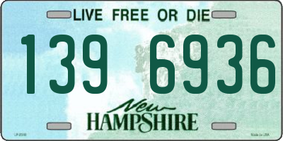 NH license plate 1396936