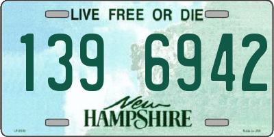 NH license plate 1396942