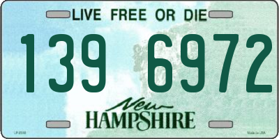 NH license plate 1396972