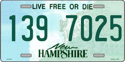 NH license plate 1397025