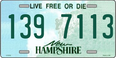 NH license plate 1397113