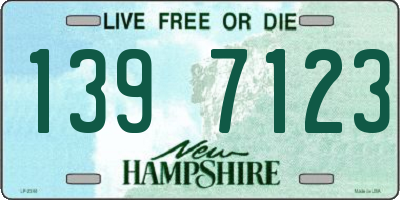 NH license plate 1397123