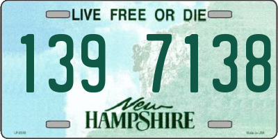 NH license plate 1397138