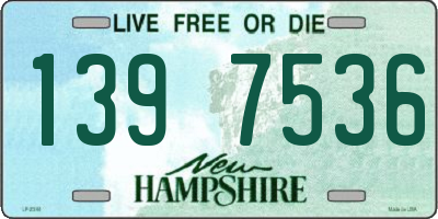 NH license plate 1397536