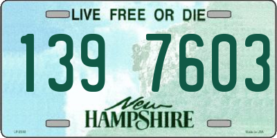 NH license plate 1397603