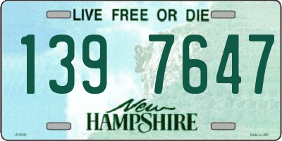 NH license plate 1397647