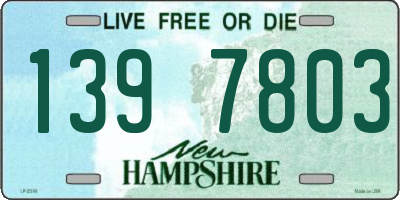 NH license plate 1397803