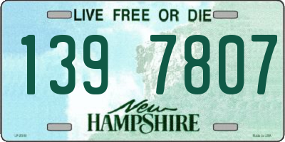 NH license plate 1397807