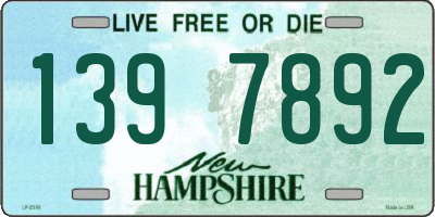 NH license plate 1397892