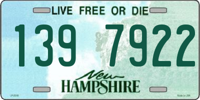 NH license plate 1397922