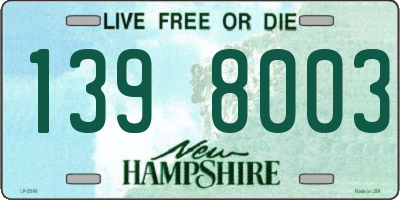 NH license plate 1398003