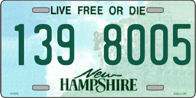 NH license plate 1398005