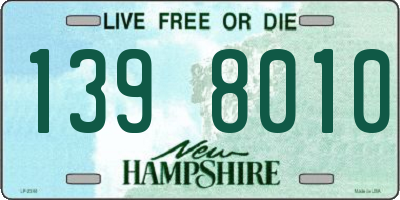 NH license plate 1398010