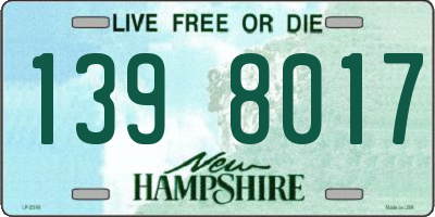 NH license plate 1398017