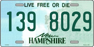NH license plate 1398029