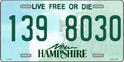 NH license plate 1398030