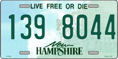 NH license plate 1398044