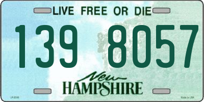 NH license plate 1398057