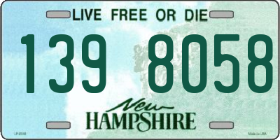 NH license plate 1398058
