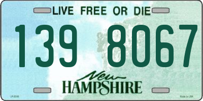 NH license plate 1398067