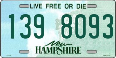 NH license plate 1398093