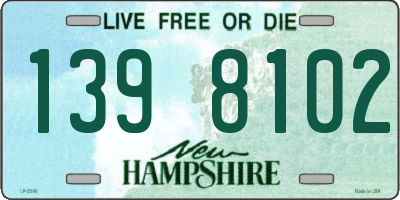 NH license plate 1398102