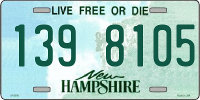 NH license plate 1398105