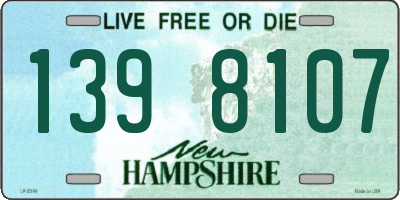 NH license plate 1398107