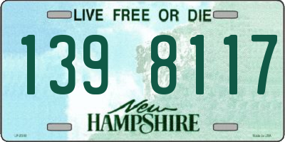 NH license plate 1398117