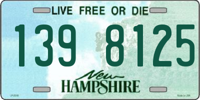 NH license plate 1398125