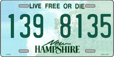 NH license plate 1398135