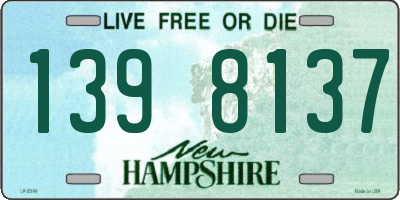 NH license plate 1398137