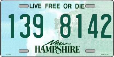 NH license plate 1398142