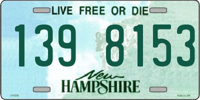 NH license plate 1398153