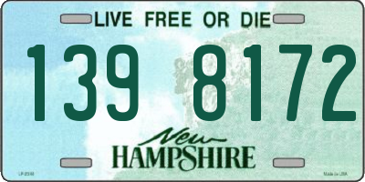 NH license plate 1398172