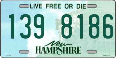NH license plate 1398186