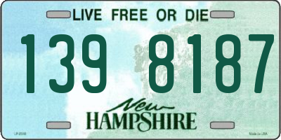 NH license plate 1398187