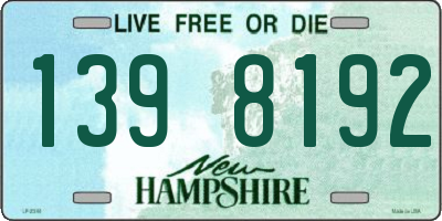 NH license plate 1398192