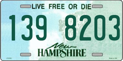 NH license plate 1398203