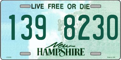 NH license plate 1398230