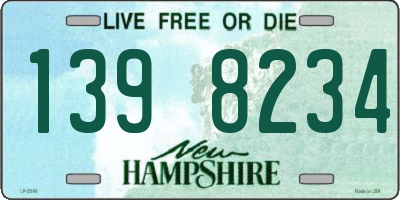 NH license plate 1398234