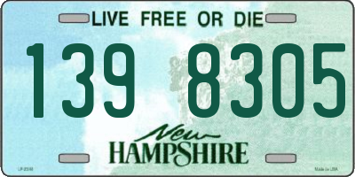 NH license plate 1398305
