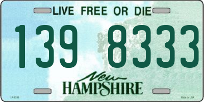 NH license plate 1398333