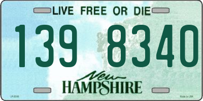 NH license plate 1398340