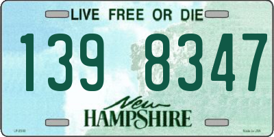 NH license plate 1398347