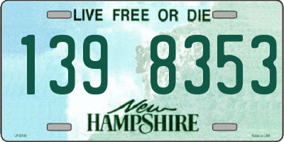 NH license plate 1398353