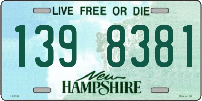 NH license plate 1398381