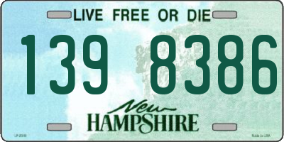 NH license plate 1398386